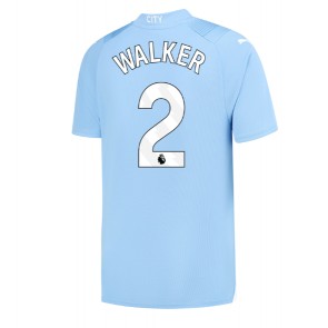 Lacne Muži Futbalové dres Manchester City Kyle Walker #2 2023-24 Krátky Rukáv - Domáci